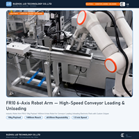 Bras de robot industriel FR10, charge utile de 10 kg, portée de 1400 mm, robot 6 axes pour le chargement et le déchargement de composants électroniques sur convoyeur avec préhenseur personnalisé