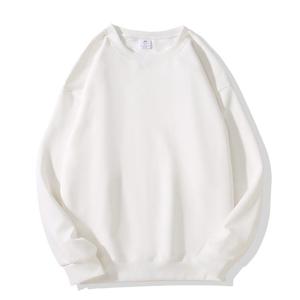 Men's Oversized Crew Neck Sweatshirt Solid Color Knitted Cotton Pullover Casual Autumn Wear - Product Image 5