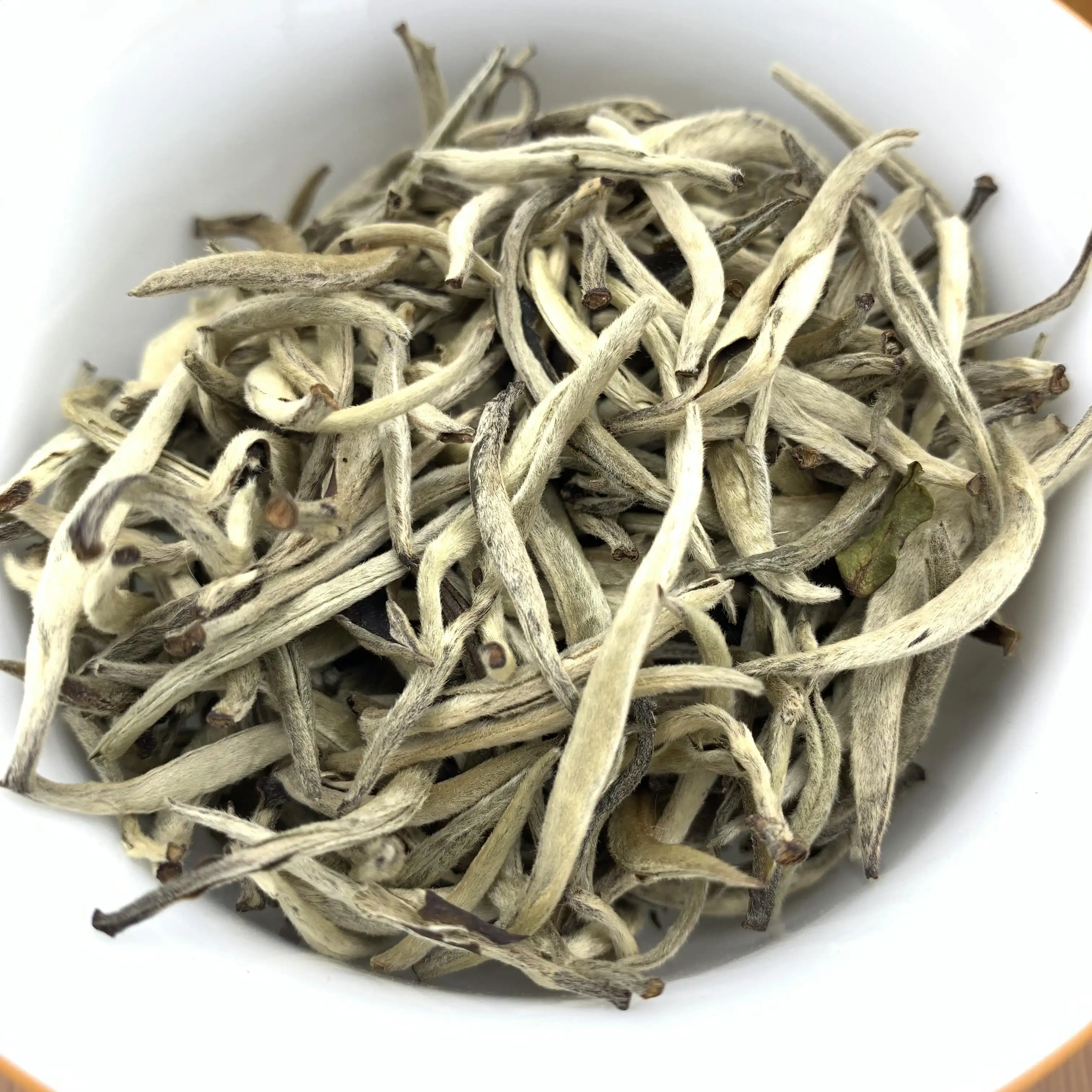 Jarum perak Fujian rendah tingkat kafein tumbuh organik teh putih Tiongkok