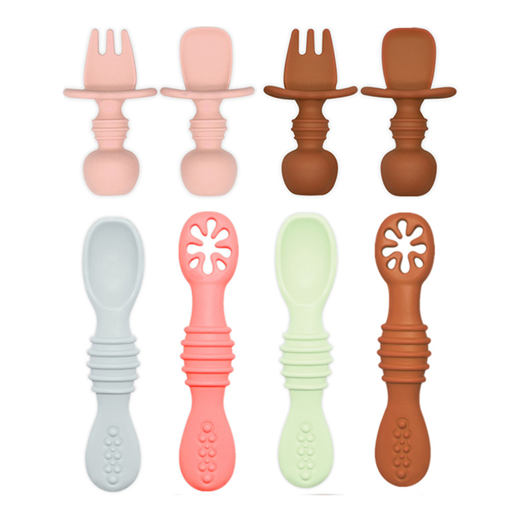 BPA свинцово-фталатные и пластмассовые приборы для приема пищи для малышей, силиконовые детские ложки для малышей, светодио дный отвод