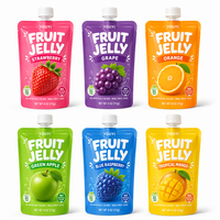 Pochettes à bec verseur haute barrière 100ml 250ml avec bouchon à vis thermoscellé, impression logo personnalisée pour gelée de fruits, jus, boissons, stockage et vente au détail