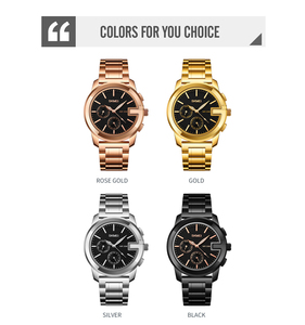 SKMEI-reloj de cuarzo de acero inoxidable, pulsera vintage de negocios, genius, 24 horas y semana, novedad de <span class=keywords><strong>1962</strong></span> - Product Image 6