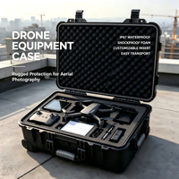 Valise rigide en plastique à roulettes étanche IP67 de 22 pouces avec mousse pour le rangement de drones, valise trolley robuste, fourniture d'usine OEM ODM