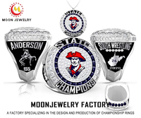 Ensemble bague et collier de championnat personnalisés, faible MOQ, bijoux de récompense d'équipe, bague de sport sur mesure