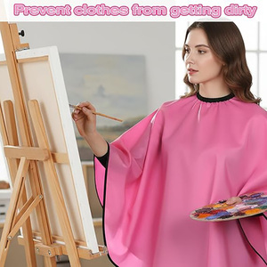 Capa de Peluquería Corta Impermeable con Logotipo Personalizado de Fábrica, para Estilistas, Salones de Belleza, Barberos, Peluqueros, de Poliéster, para Maquillaje, Unisex - Product Image 4