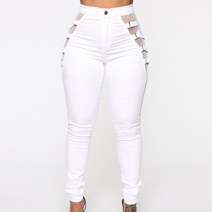 <span class=keywords><strong>Jeans</strong></span> de Malla con Encaje a Precio Económico, Personalizados 2022, <span class=keywords><strong>Jeans</strong></span> Blancos al <span class=keywords><strong>por</strong></span> <span class=keywords><strong>Mayor</strong></span> para Mujer - Product Image 1