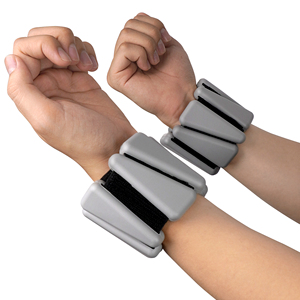 Bracelet lesté réglable en silicone 2LB pour poignet et cheville, avec fermeture auto-agrippante, idéal pour le yoga, le Pilates, la marche, la course et la gym - Product Image 6