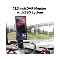 Monitor de autobús de 12,3 pulgadas, espejo lateral para camión, sistema de cámara de monitoreo de punto ciego BSD