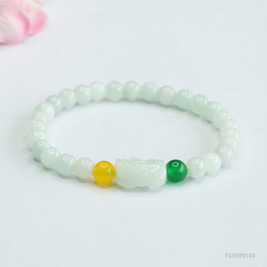 Pulseira Feminina de Jadeíta Ximang Shinzue Pixiu 2026 com Calcedônia - Atacado de Fábrica Geração S3090105 - Product Image 1