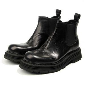 Bottes Chelsea pour hommes, chaussures montantes à semelle épaisse, talon moyen, style britannique, bottes à enfiler, couleur marron, taille adulte - Product Image 5