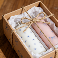 Bougie en bâton artisanale écologique en cire de soja et de paraffine à motifs pour la décoration de la maison en fêtes (Noël, Halloween, Pâques)