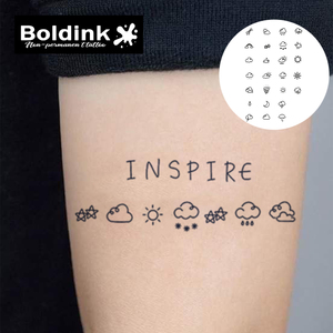Autocollants <span class=keywords><strong>de</strong></span> <span class=keywords><strong>tatouage</strong></span> semi-permanents Boldlink en gros, personnalisés, symboles préférés des femmes, imperméables, résistants à la transpiration, 2 semaines, pour l'art corporel - Product Image 2
