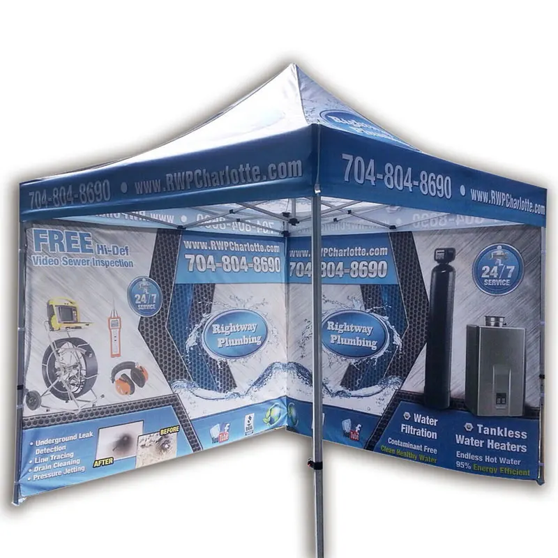 High Quality Custom Outdoor Trade Show Canopy Folding Heavy Duty Waterproof Adjustable Pop Up Canopy Instant Tent