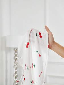 Conjunto de Pijama con Estampado de Cerezas <span class=keywords><strong>para</strong></span> <span class=keywords><strong>Mujer</strong></span>, Camisola en Contraste y <span class=keywords><strong>Pantalones</strong></span> Estampados, Ropa de Dormir Fresca <span class=keywords><strong>para</strong></span> Verano - Product Image 6