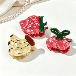 Pinces à Cheveux Mini Fruits en Gros – Adorables Clips Requin en Forme de Fraise, Avocat, Ananas pour Femmes et Filles – Accessoires Capillaires - Product Image 5