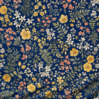 Tissu en popeline de coton floral LNS Chelsea Calico, 100% coton, imprimé numérique, 75 GSM, léger et respirant pour vêtements