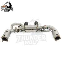 Système d'échappement complet HT Perfect Quality Axleback+Donwpipe compatible avec Porsche 911 Carrera S 992 3.0T H6 Performance Exhaust Pipes