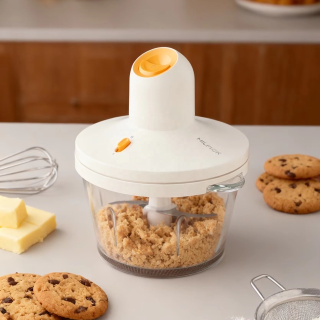 Home Kitchen Appliance Multifunction Electric Food Blender Chopper Two Speed 2L Glass Bowl Slim Handle Vegetable Meat Grinder
