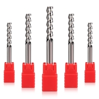 Fraise à queue en carbure de tungstène à 3 cannelures, diamètres 6mm, 8mm, 10mm, pour usinage CNC de l'aluminium