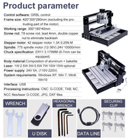 Machine de gravure et de fraisage CNC 3 axes 3018 Pro, graveur de bureau pour bois, MDF, bambou, PVC, 24V 5A, moteur de broche à commande GRBL