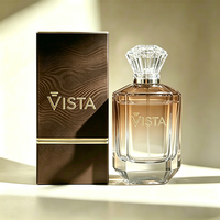 Flacon de parfum carré bleu de 50 ml à fond épais avec pulvérisateur à baïonnette, conteneur vide sérigraphié pour le stockage de parfums
