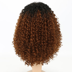 Parrucche per il Commercio Estero Europeo e Americano, Piccoli Ricci Africani, Colore Naturale, Fibra Sintetica Resistente al Calore, Densità 180% - Product Image 4