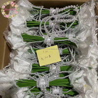 Luxuriöser handgefertigter Perlen-Brautstrauß mit echten Wasserfall-Calla-Lilien für Hochzeitsfeier-Dekoration 2026