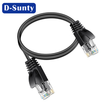 Cable de Red Ethernet Cat6A UTP Delgado, 0.5-30M, 32AWG, Diámetro Exterior 2.8mm, Cobre Desnudo, RJ45 8P8C, Cubierta de PVC ROSH, Cable de Conexión LAN de 5m, Blanco y Negro