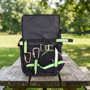 Kit de harnais de sécurité antichute avec corde réglable et mousqueton en métal pour l'entraînement en escalade - Product Image 2