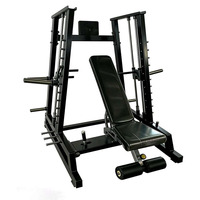 Machine Smith de qualité commerciale pour la musculation à domicile et en salle de sport, avec banc multifonctionnel pour les exercices de pectoraux