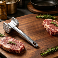 Marteau à viande professionnel en acier inoxydable, outil de cuisine robuste, écologique et durable, accessoire de cuisson