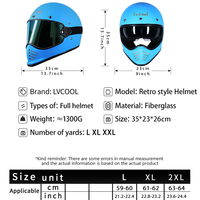 Nouveau casque de moto intégral en fibre de verre, style rétro, à libération rapide, certifié DOT, pour la course et la sécurité routière, toutes saisons, haute performance