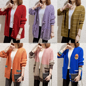 Plus Size Women's <strong>Long</strong> Fall <strong>Black</strong> Jacquard Knitted <strong>Cardigan</strong> Solid Color Embroidered Holiday Winter <strong>Pockets</strong> - Product Image 1