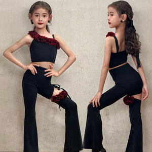 Camisole Tops Pants Modern <span class=keywords><strong>Salsa</strong></span> Ballroom Outfits pour filles - Product Image 2