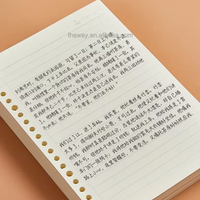 Carnet A4 blanc avec reliure spirale 6 trous, 50 feuilles de papier de remplissage
