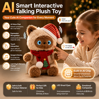 Jouet interactif pour chat AI, poupée animale, réponse vocale, conversation interactive, compagnon, cadeau de Noël, compagnon domestique, personnalisé OEM ODM