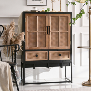 Buffet de rangement en bois ART NEST avec 2 tiroirs et portes pour salle à manger, hôtel, salon ou cuisine - Product Image 2