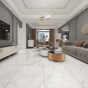 premium glossy effect beige color porcelain tiles 600x1200 mm and 600x600 mm floor and wall application