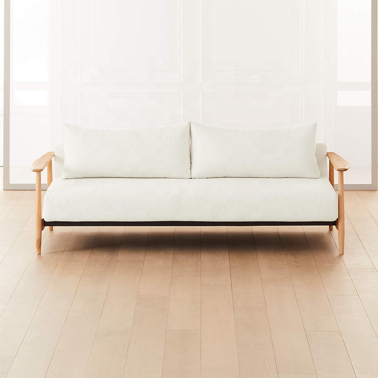 Indoor furniture modern couch set for home living room oak frame sleeper sofa