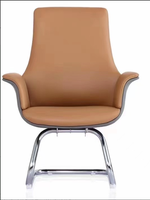 Chaise de bureau exécutive ergonomique à dossier haut en cuir PU, inclinable, avec base en aluminium pivotante, pour bureau de direction, ordinateur, siège de PDG