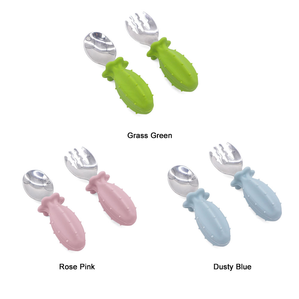 Stainless steel fork and spoon