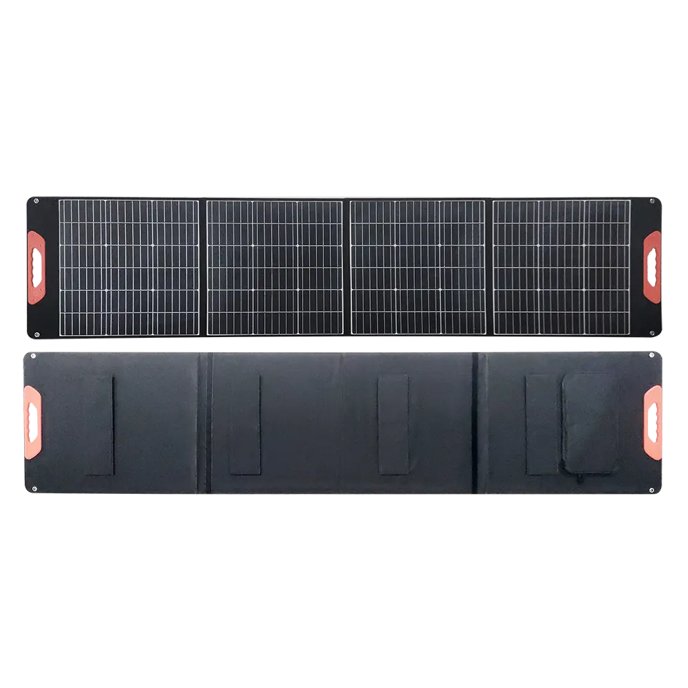 أسود الألواح الشمسية 200W (50W x 4 قطعة) 18V جديد المحمولة لوحات شمسية مرنة النسيج 200w للتخييم/قارب/RV/السفر/الرئيسية/سيارة