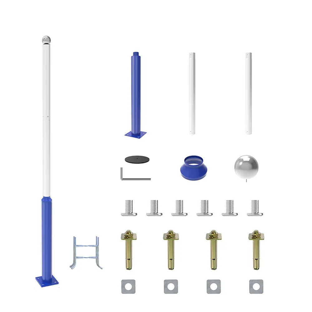 Pali per illuminazione stradale ad energia solare per l'illuminazione esterna, pali in acciaio con pali, lampioni ad energia solare