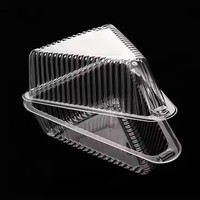 Boîte à pâtisserie triangulaire recyclable en plastique pour mousse, emballage blister pour sandwichs, sushis et gâteaux à étages, usage alimentaire