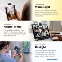 Anneau lumineux LED USB personnalisé avec logo, design à clipser, 36 LED, rechargeable, pour téléphone portable