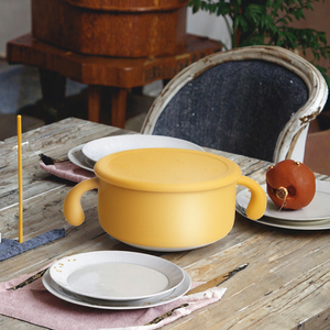 OEM ODM nuevo estilo chino portátil a prueba de polvo de silicona Snack Bowl cubierta a prueba de fugas niños comedor taza de comida complementaria para - Product Image 2