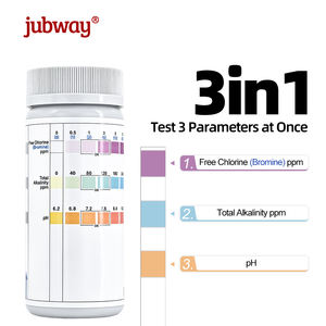 Bandelettes de <span class=keywords><strong>test</strong></span> de la qualité de l'eau pour <span class=keywords><strong>piscine</strong></span> et spa, modèle SZ33, <span class=keywords><strong>chlore</strong></span> libre, alcalinité totale, pH, 100 bandelettes/flacon, vente en gros usine - Product Image 4