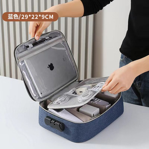 Bolsa organizadora de documentos portátil, almacenamiento rectangular para oficina con compartimento para viajes y uso diario - Product Image 2