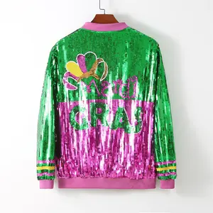 RTS Mardi Gras adulte sequin party femmes polyester doublure manteau