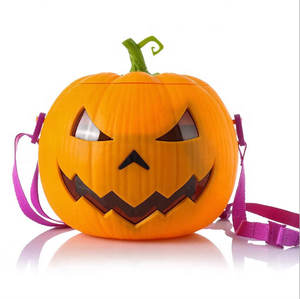 Good Quality Plastic led Cartoon Popcorn Bucket Tub food container with Lid for Halloween festival